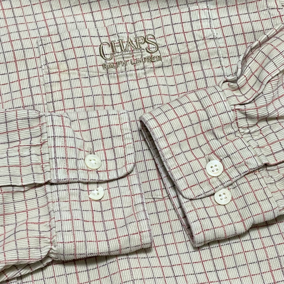 [XL] CHAPS 챕스 랄프로렌 코듀로이 빈티지 체크 셔츠 상품이미지3