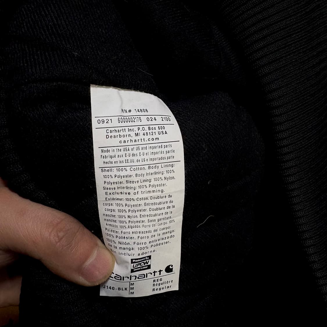 칼하트 블랙 후드 M 상품이미지6