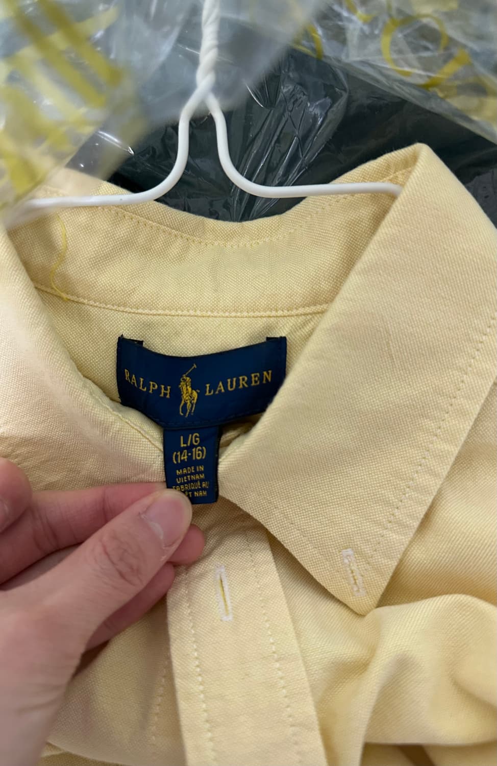 polo 빈티지 긴팔 셔츠 키즈 옐로우 노랑 상품이미지8