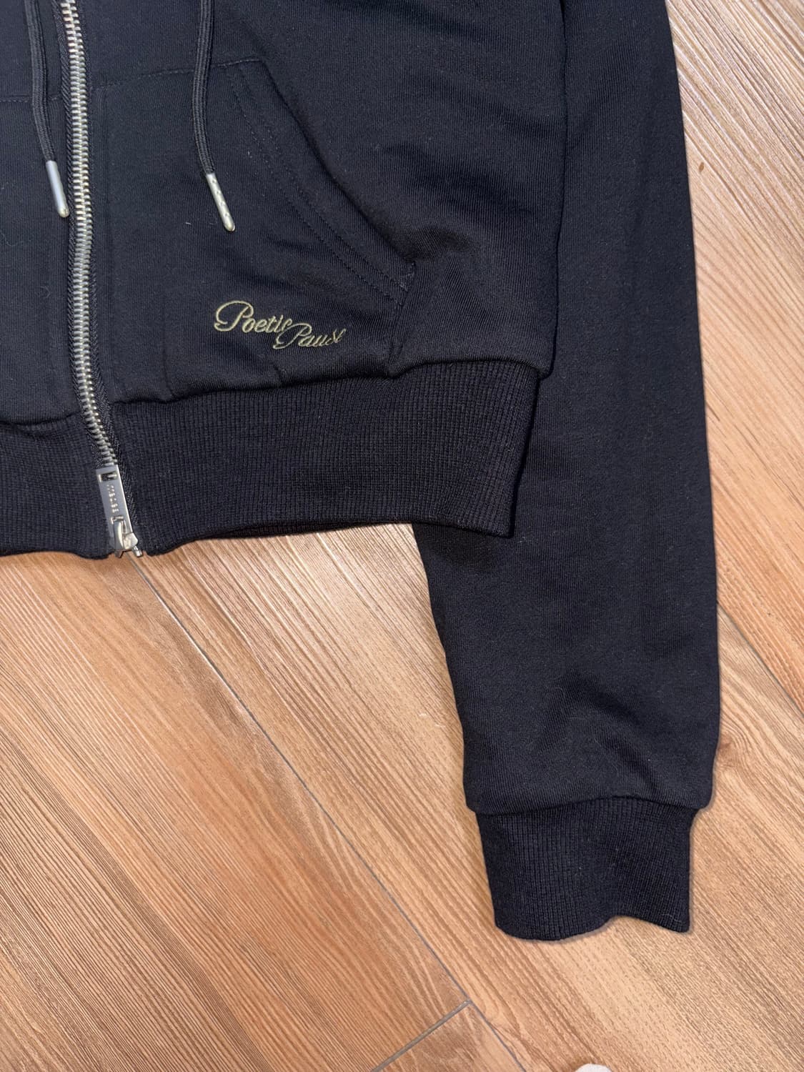 베이델리 후드 퍼 투웨이 후드집업 블랙 상품이미지5