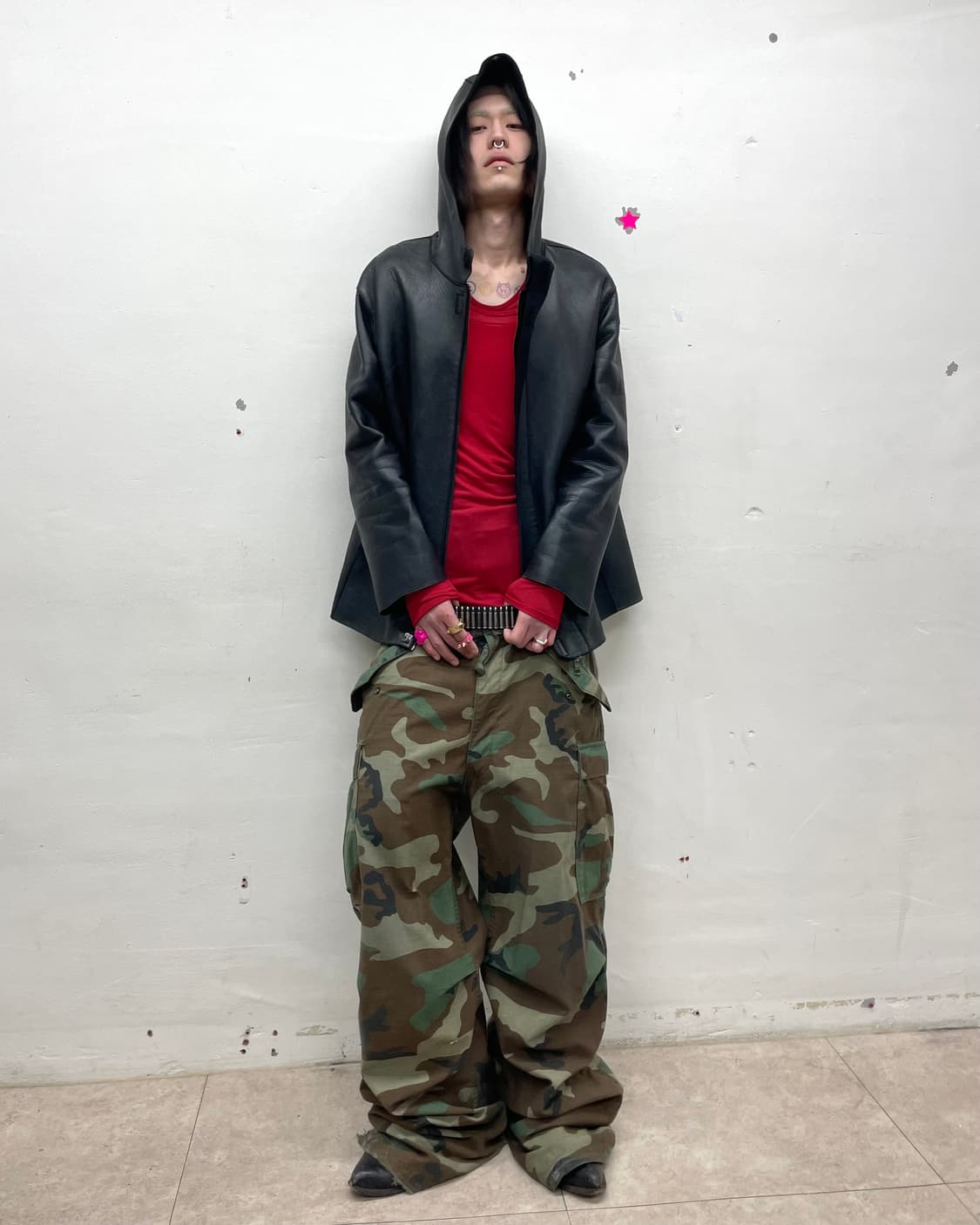 Real leather hoodie jumper 상품이미지6