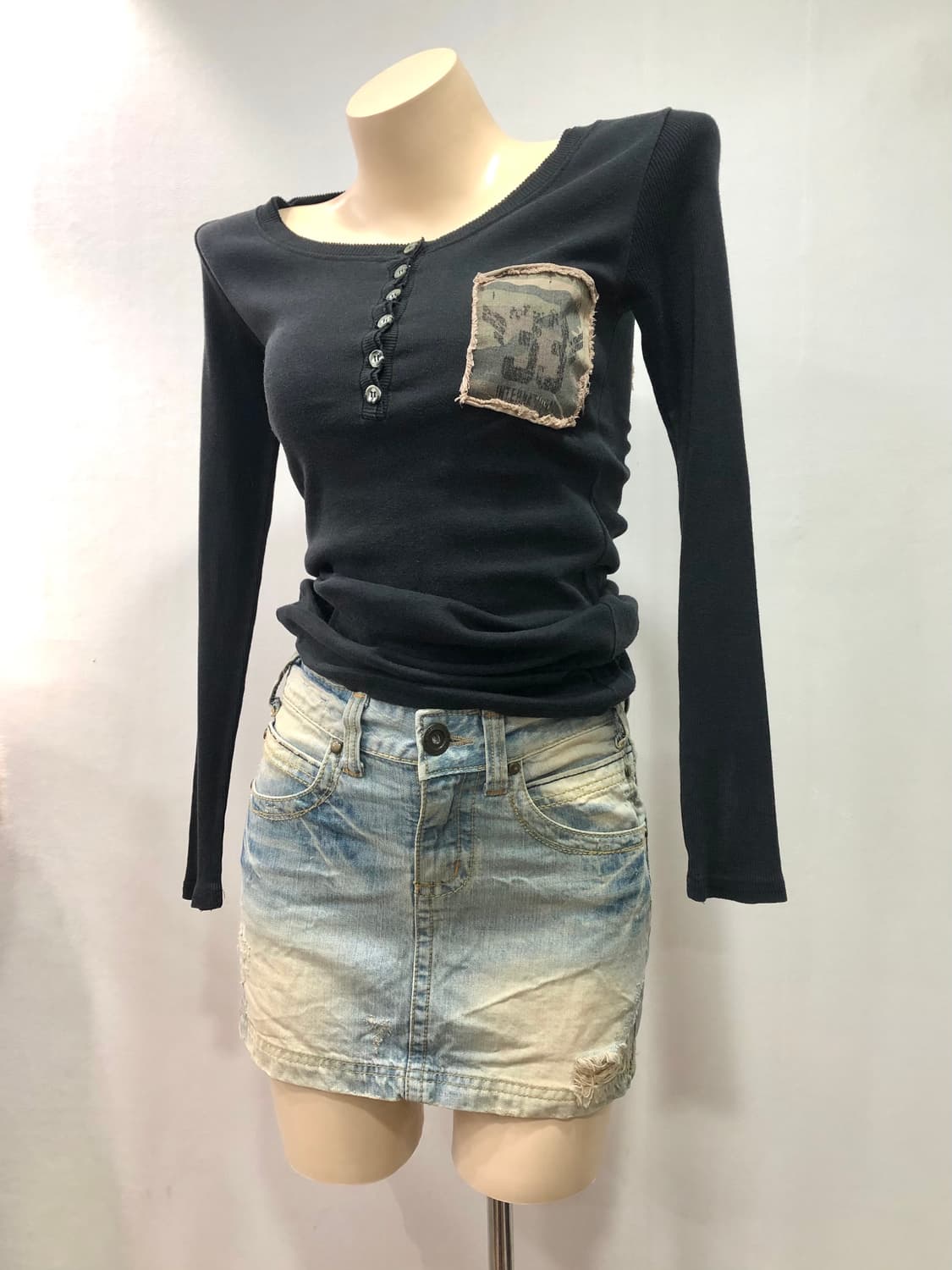 lolita jeans denim mini skirt 상품이미지1