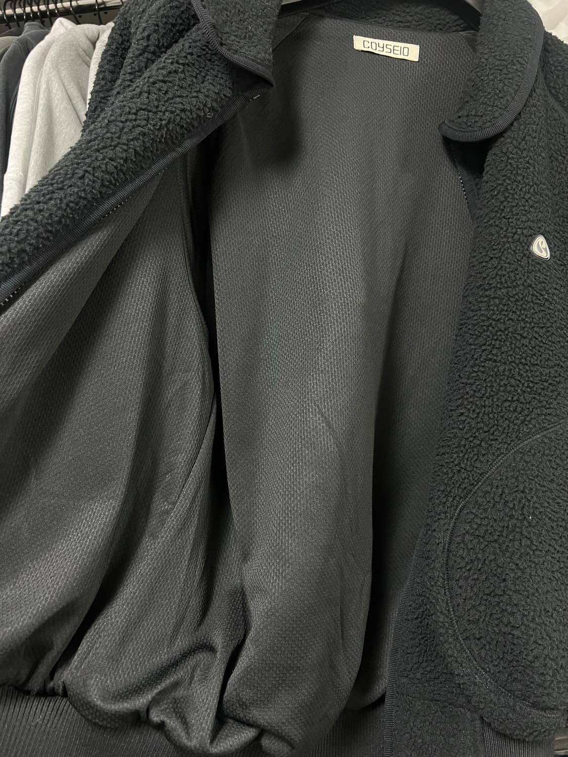 코이세이오 ROUND COLLAR FLEECE JACKET BLACK 상품이미지7