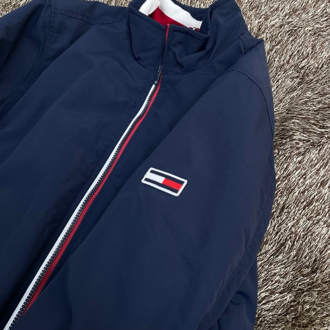 타미진스 TOMMY JEANS 네이비 클래식 플래그 블루종 점퍼 L 상품이미지6
