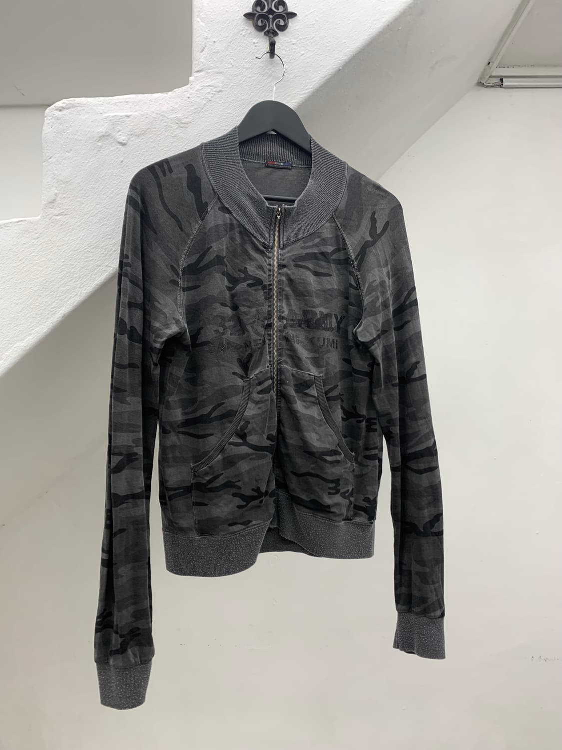 Camo pattern shirring detail jacket  상품이미지4