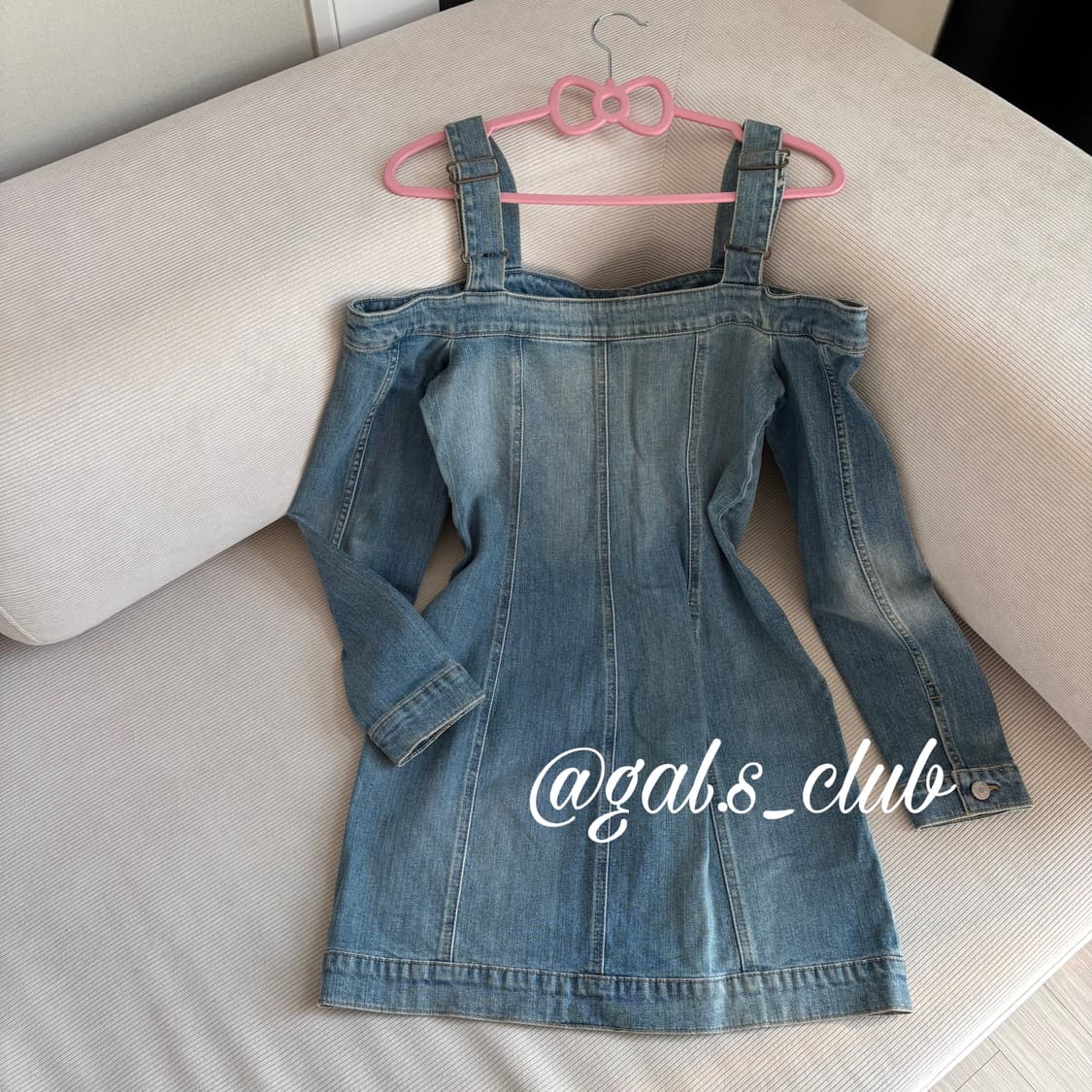 Guess off-shoulder denim one-piece 게스원피스 상품이미지3