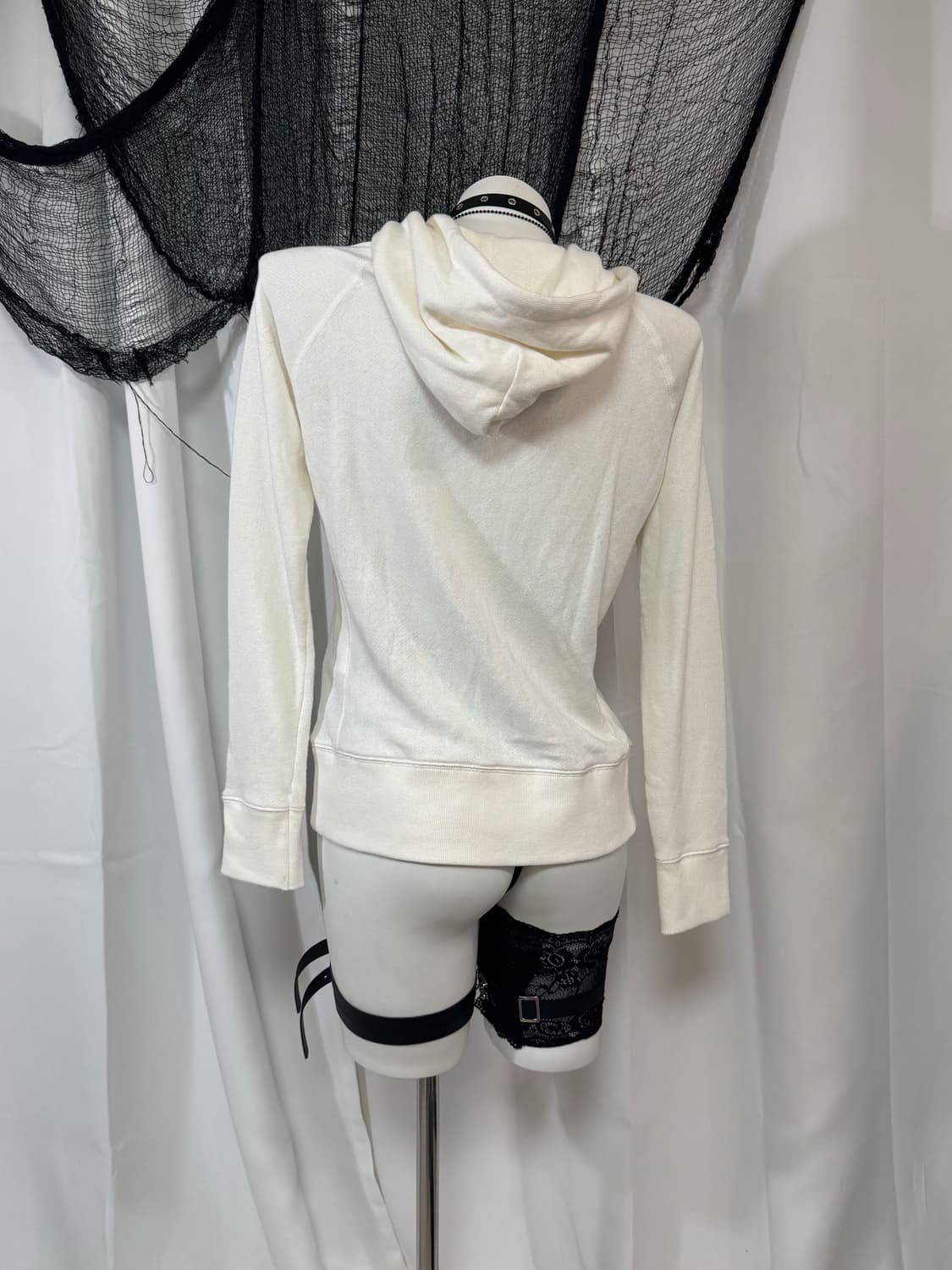 white hood zip up 상품이미지3