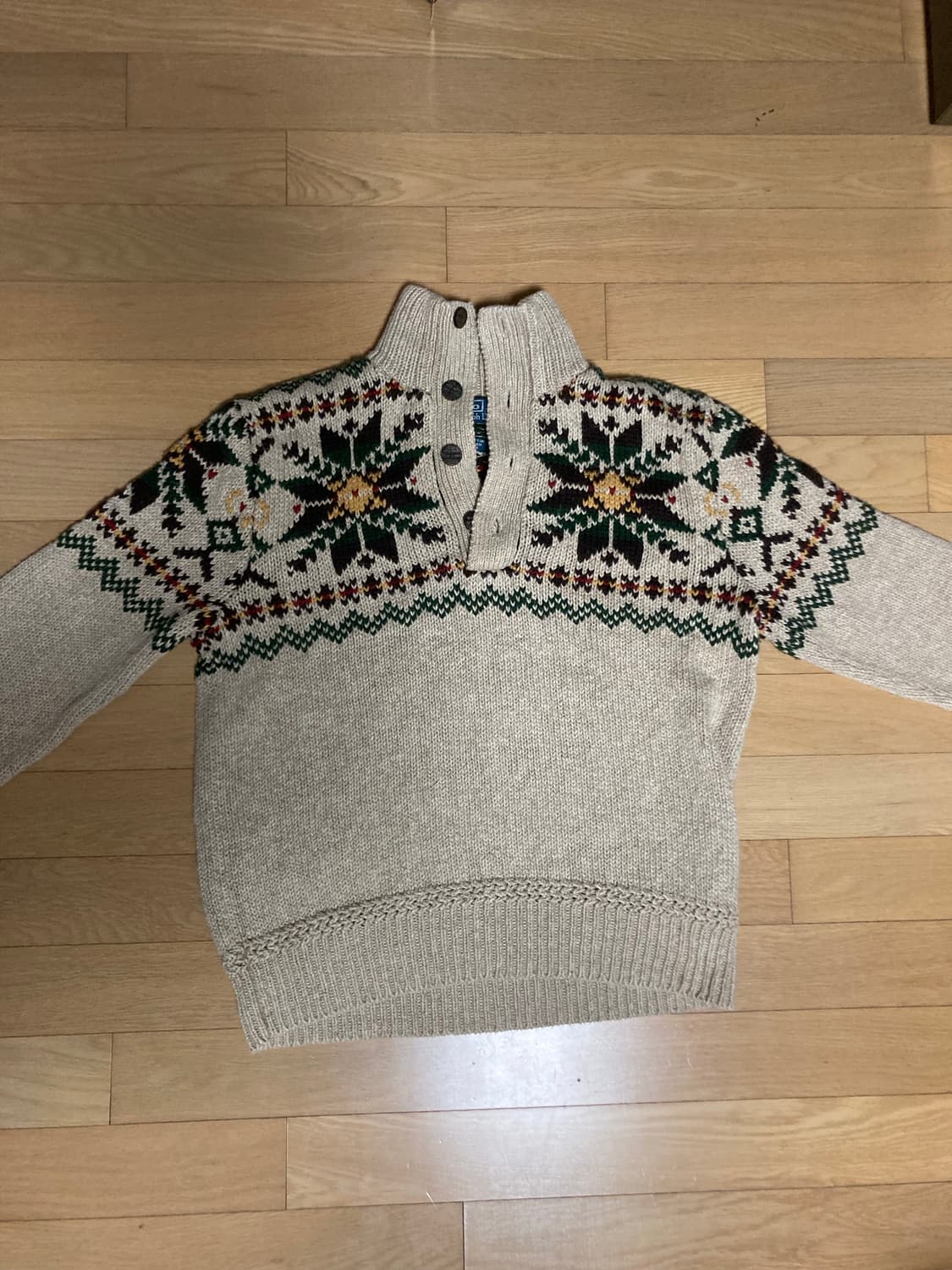 폴로 스노우플레이크 노르딕 니트 m 상품이미지2