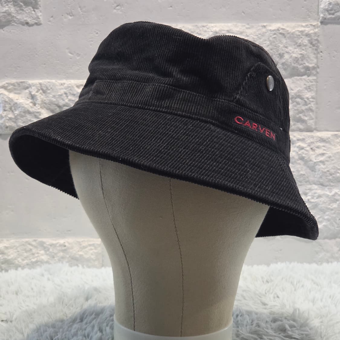 L9-3:카르벤 코듀로이 버킷햇 블랙 57~59cm CARVEN Cord 상품이미지5