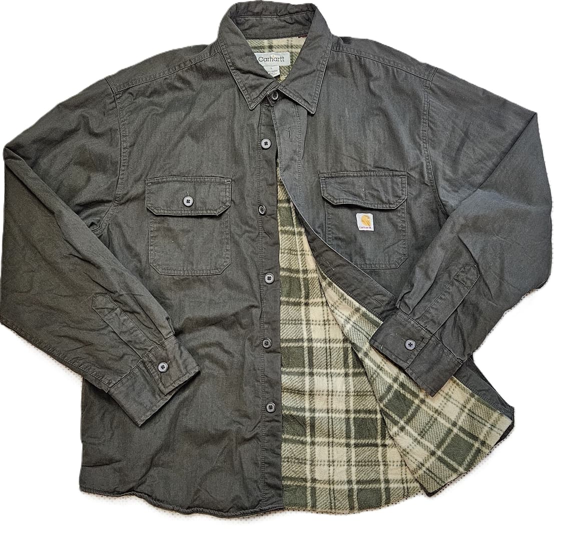 칼하트 리워크 코튼 체크 안감 워크셔츠 자켓 상품이미지1