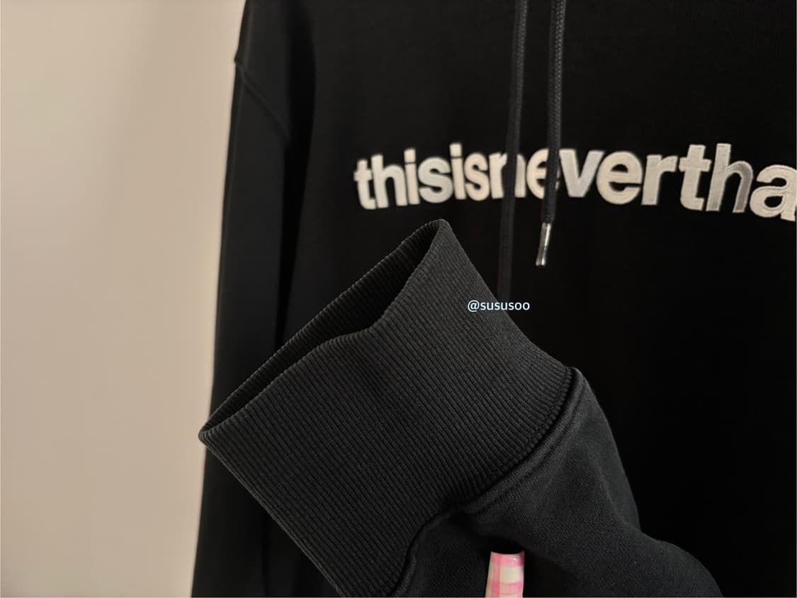 디스이즈네버댓 후드티 블랙 L ( 디네댓 T-Logo Hoodie ) 상품이미지4