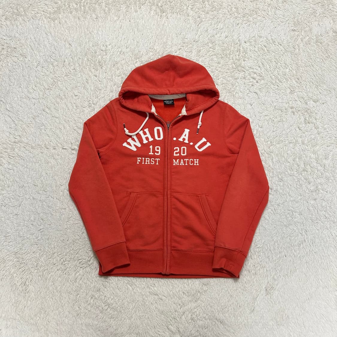 Who.A.U Orange Zip-Up Hoodie 상품이미지4