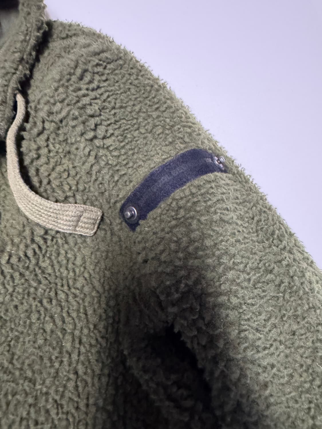 내셔널지오그래픽 후드 플리스 자켓 L 카키 상품이미지5