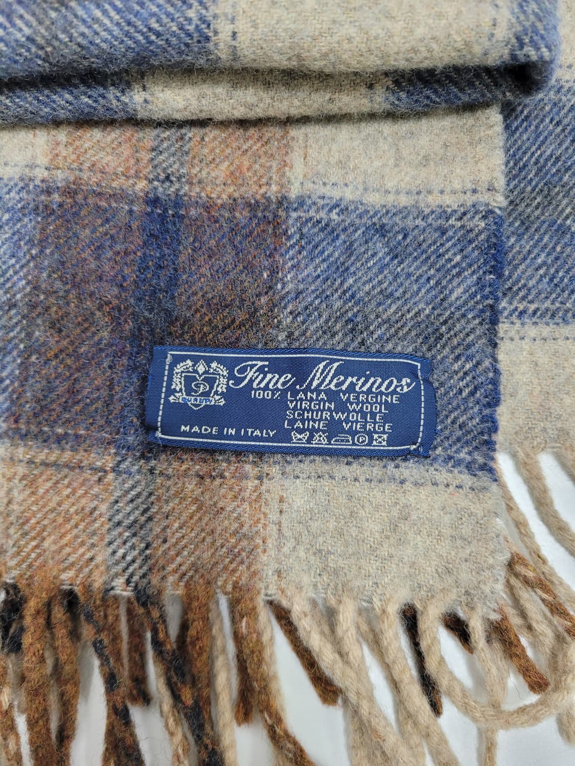 파인 메리노스 버진울 100% 체크 머플러 / 182x28 상품이미지5