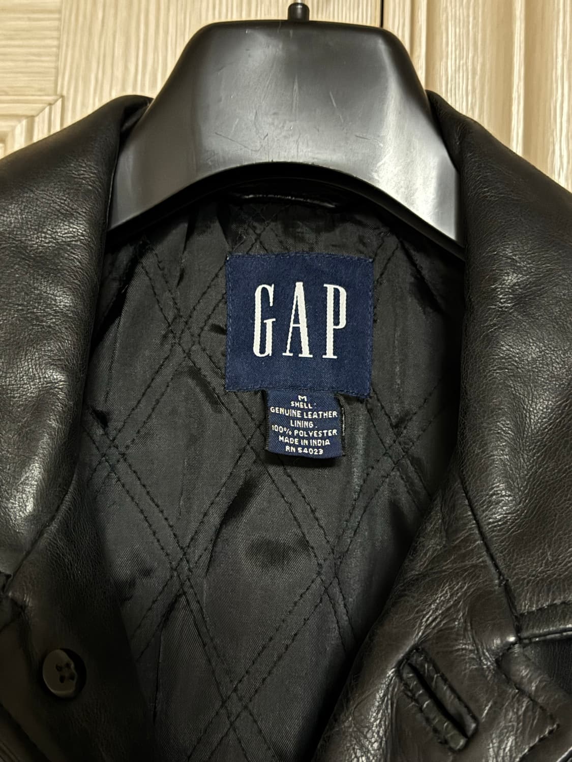 M 올드갭 레더 카코트 블랙 상품이미지3