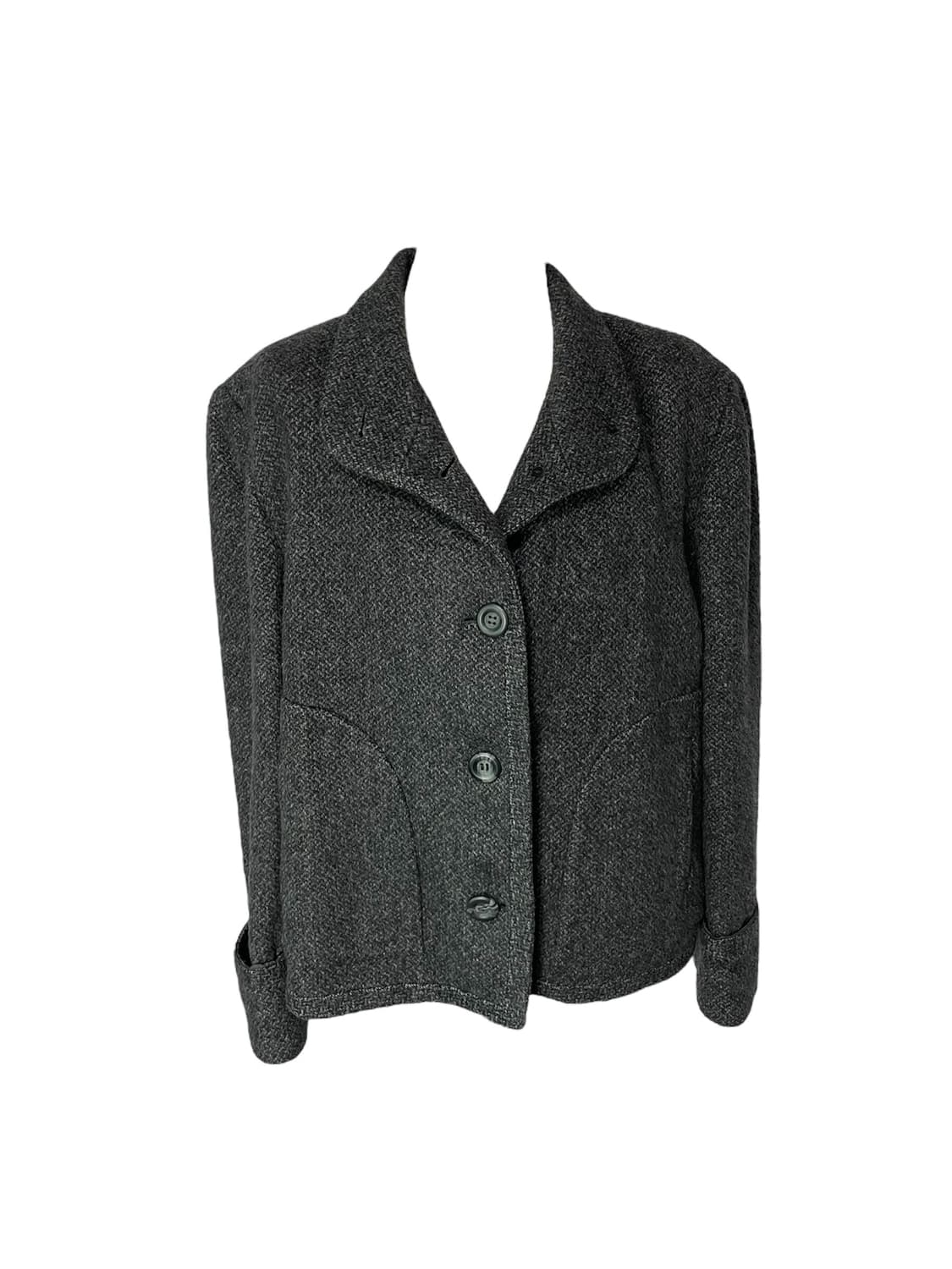 Jpn 빈티지 버튼 자켓 캐시미어 일녀모리걸스즈코히피코이세이오스나계 상품이미지5