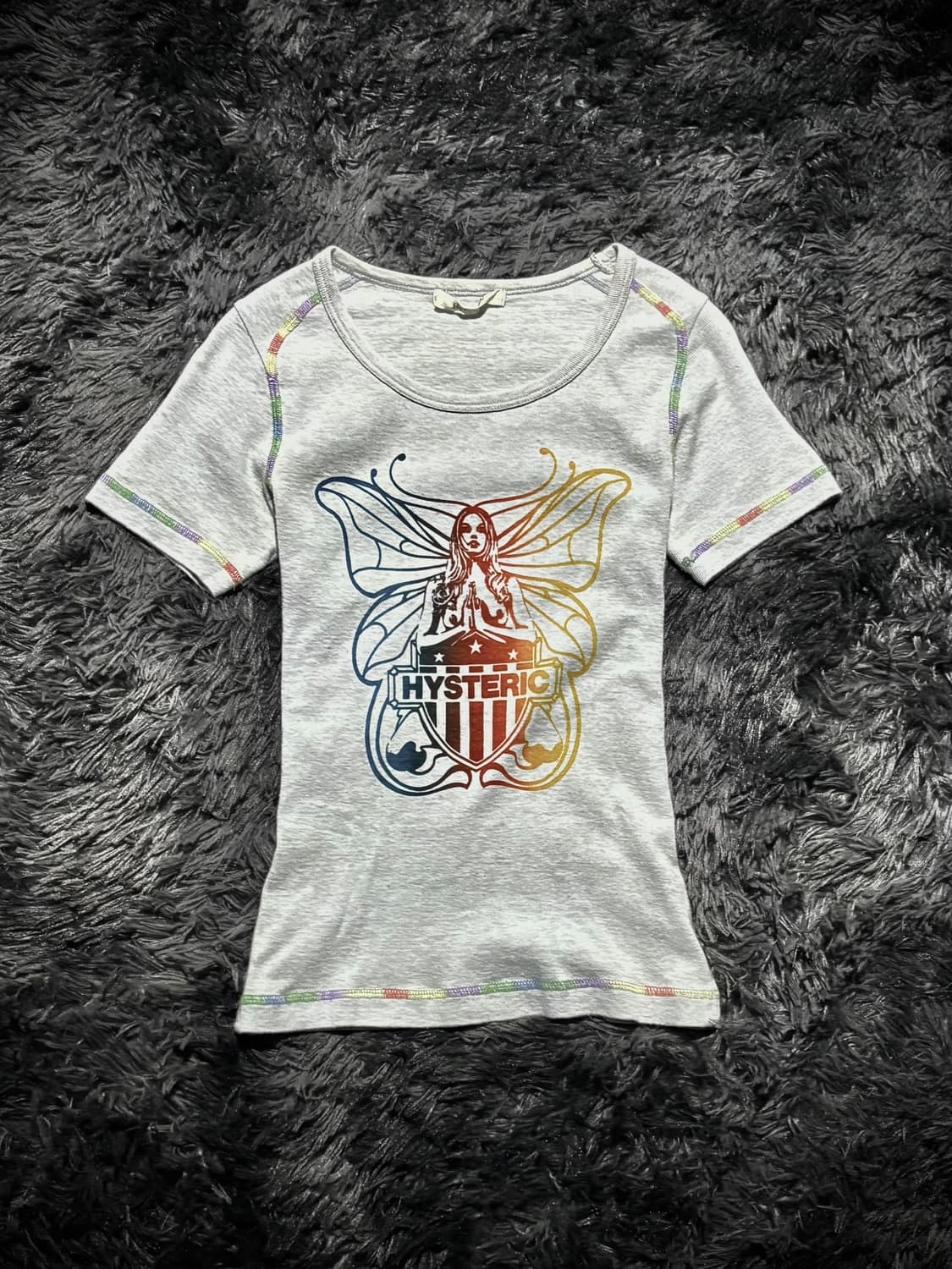 Hysteric Glamour 그라데이션 나비 걸프린팅 T 상품이미지1