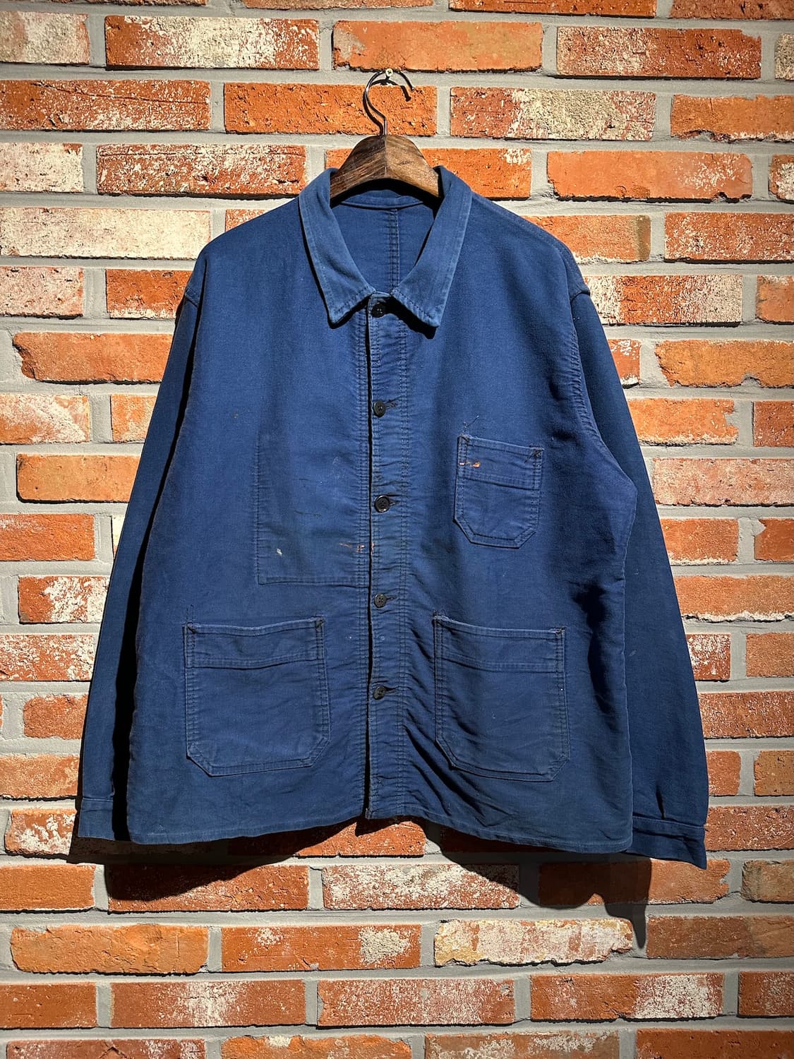 50s French Vintage Moleskin Work Jacket 상품이미지2
