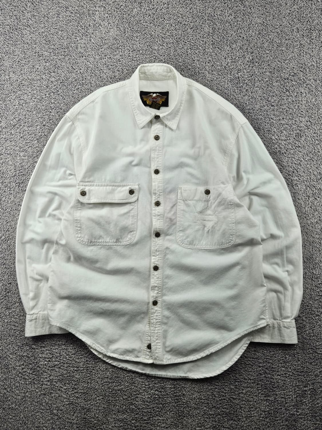 할리데이비슨 바앤실드 포켓 화이트 셔츠 ( S ) / 11494 상품이미지1