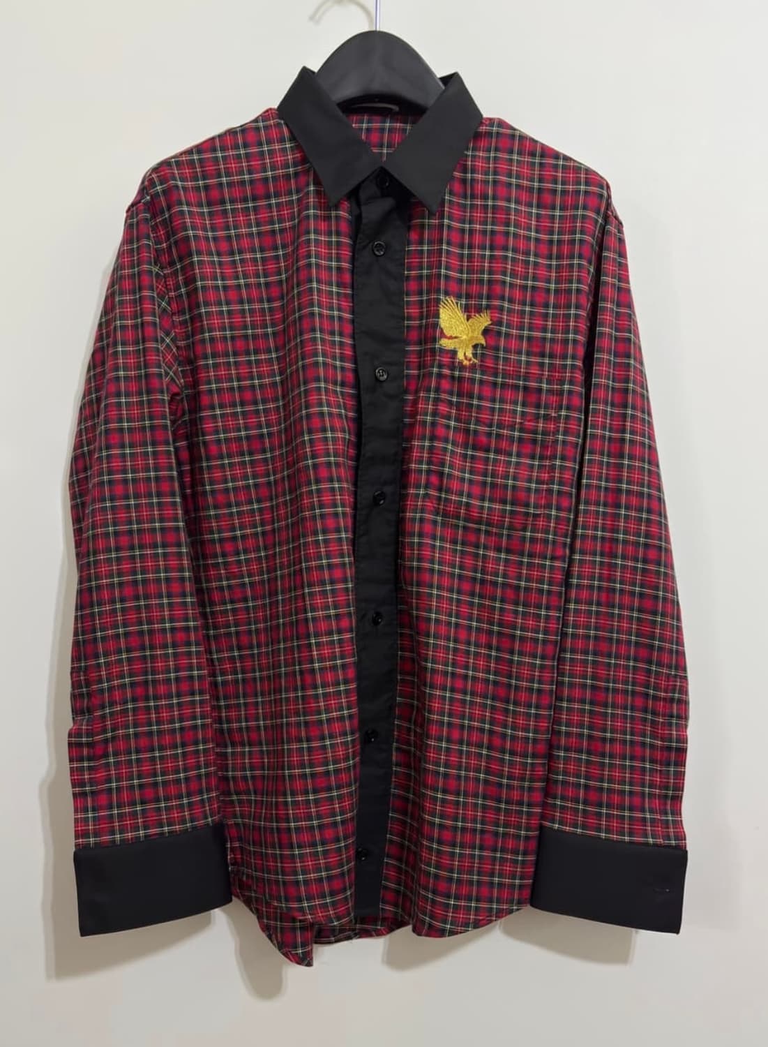 구매)디올옴므 독수리 체크 새틴 셔츠 삽니다 상품이미지1