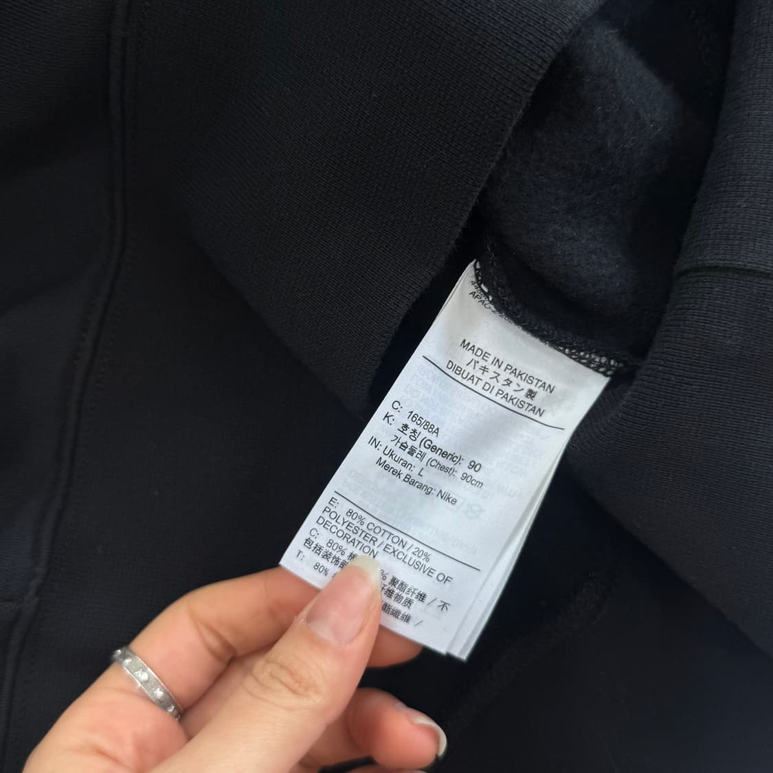 Nike 나이키 스우시 블랙 기모 맨투맨  상품이미지6