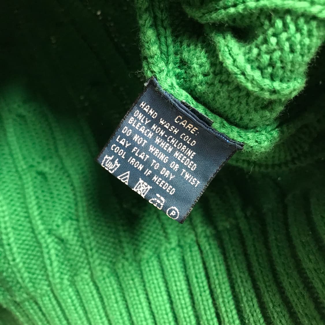 폴로 랄프로렌 케이블 니트 그린 S(W) 상품이미지6