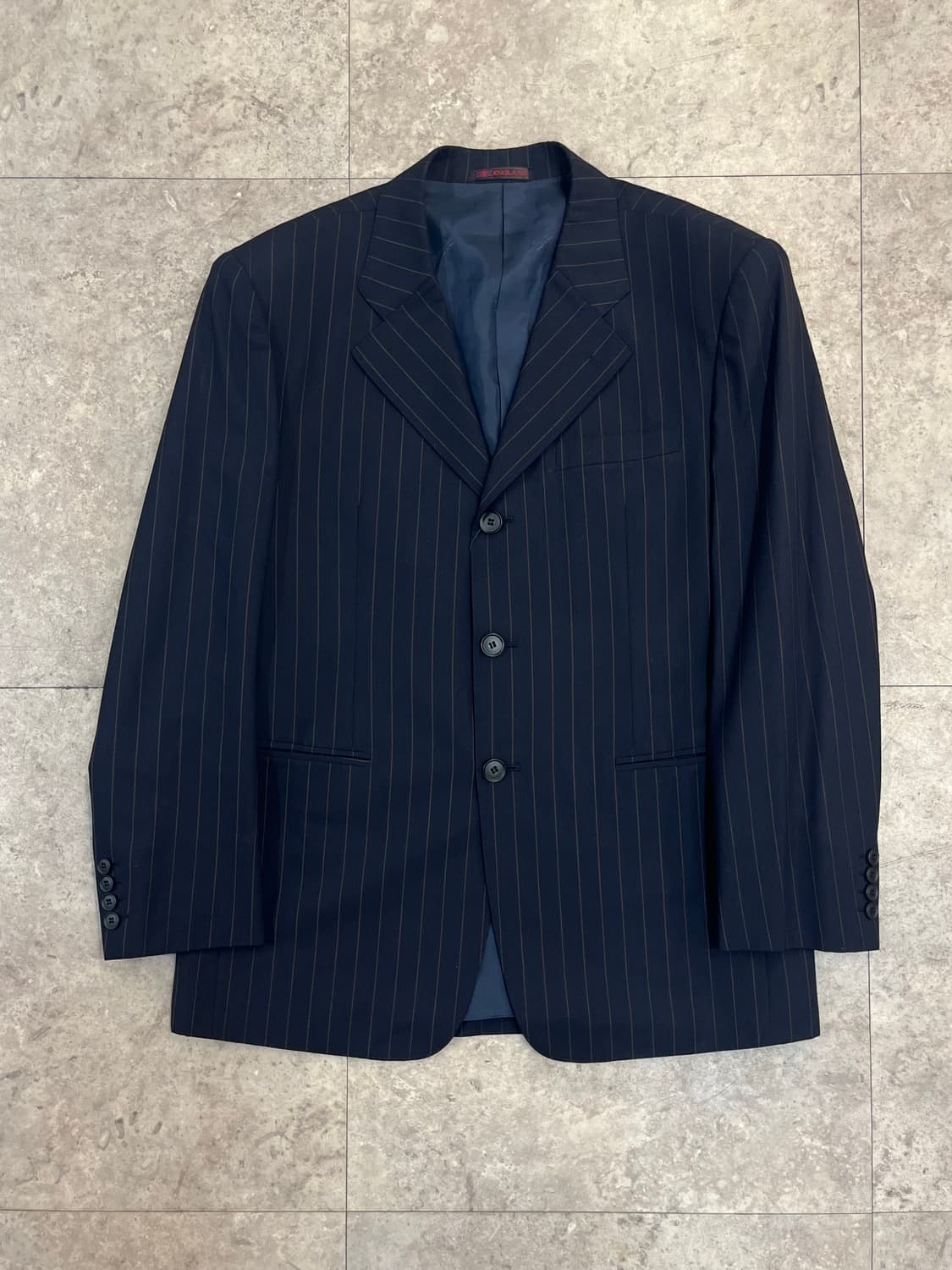 잉글랜드 에르메네질도 제냐 원단 스트라이프 자켓 네이비 #csz3732 상품이미지5