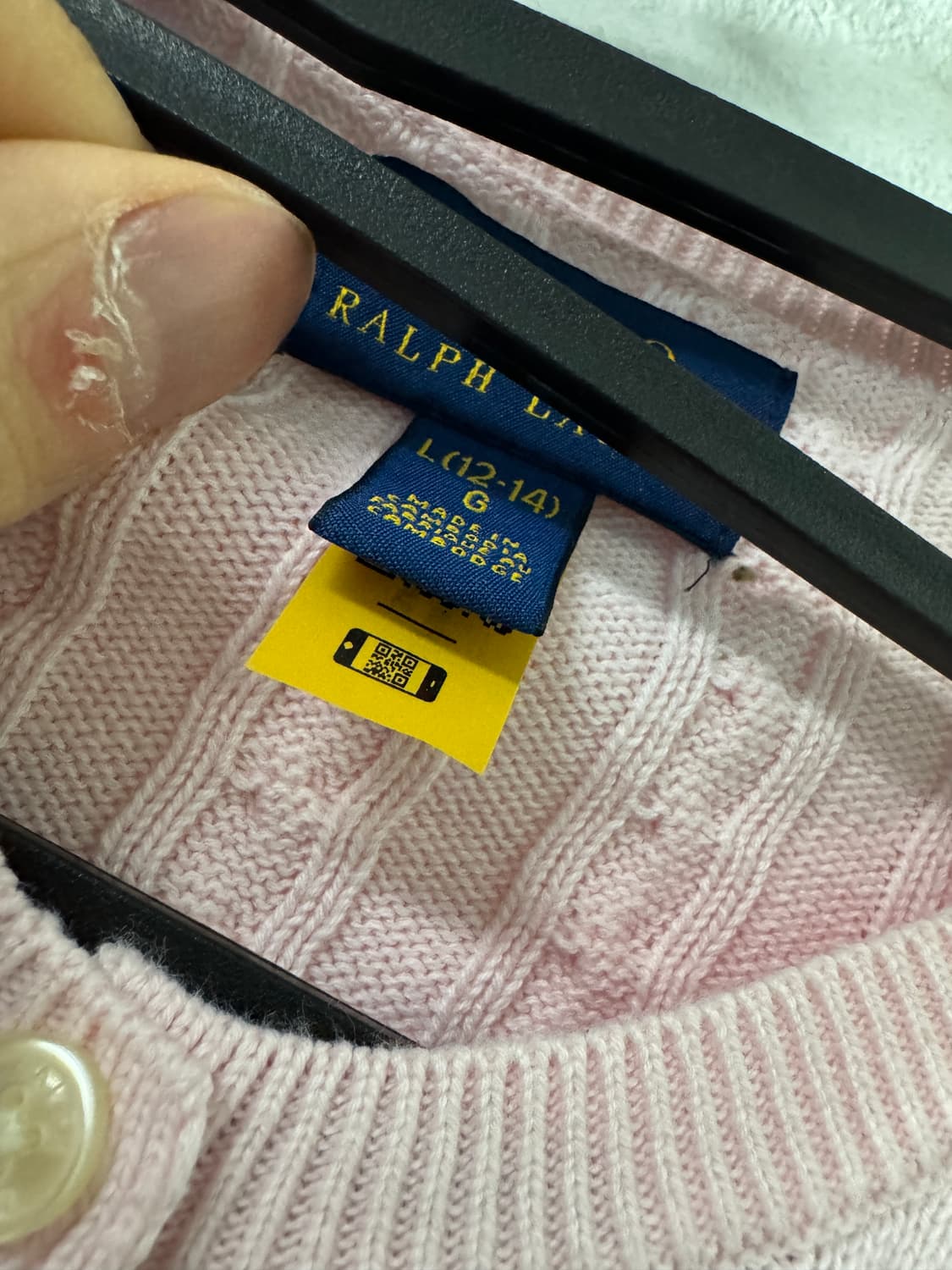 정품인증!! 폴로 랄프로렌 키즈 케이블 핑크 가디건 X 상품이미지6