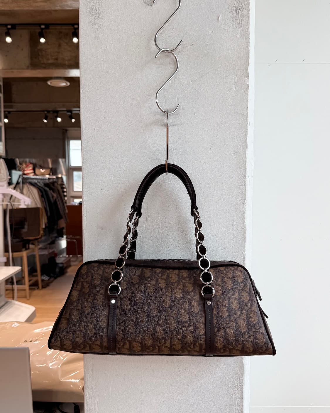 크리스찬 디올 브라운 로맨틱 오블리크 숄더백  상품이미지5