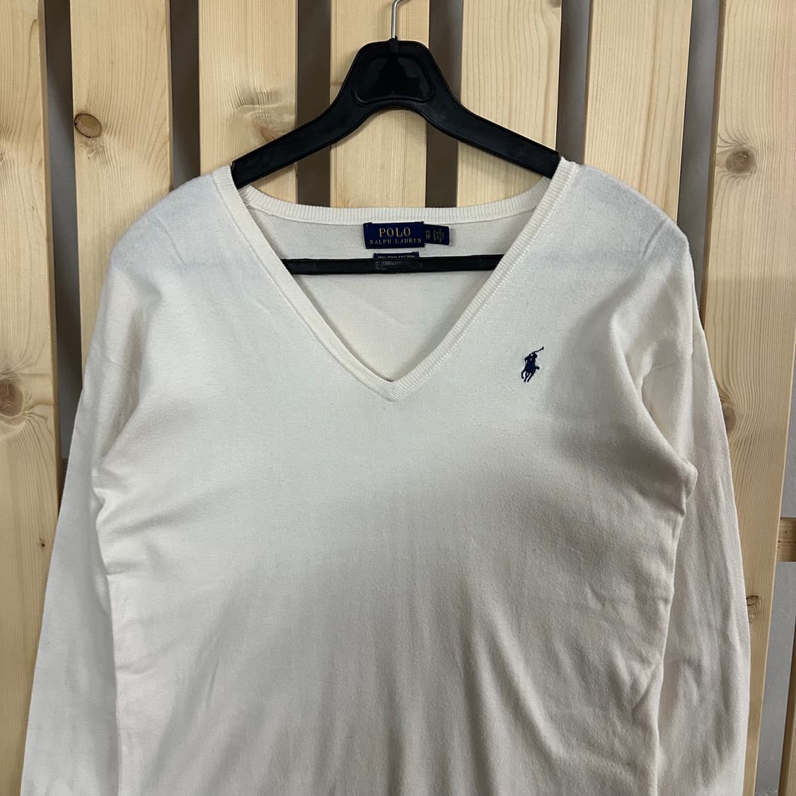 (S) 폴로 랄프로렌 아이보리 브이넥 니트 상품이미지4