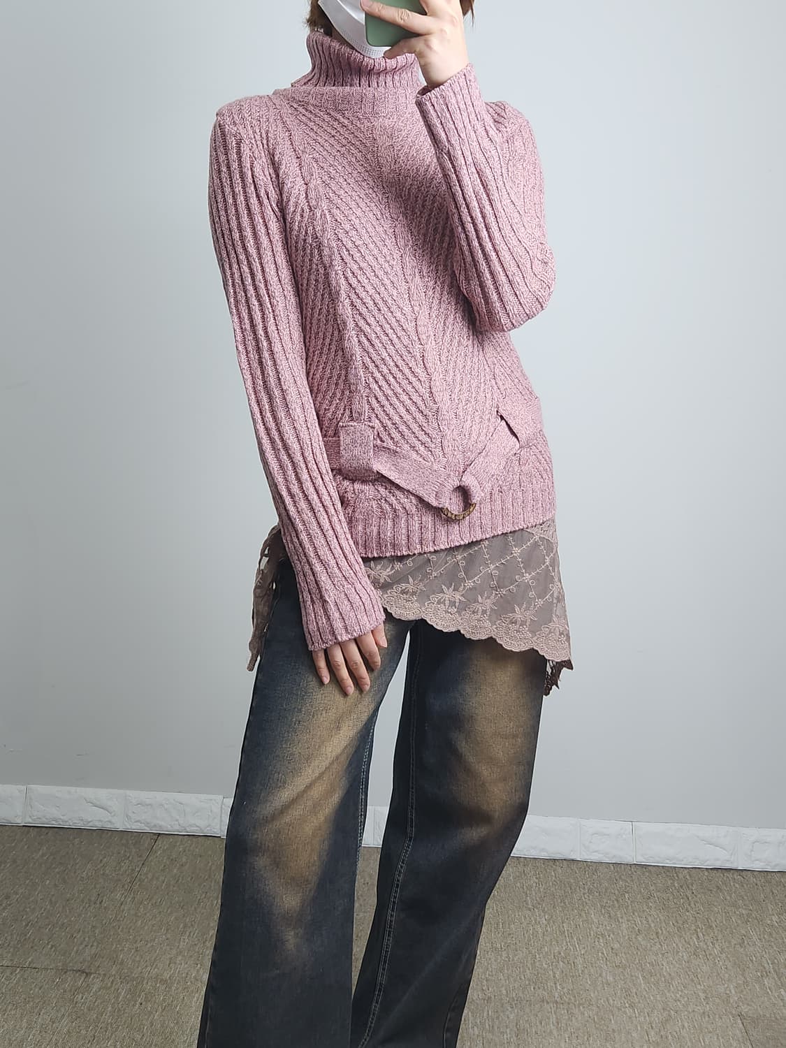 자수 레이스 스카프 상품이미지2