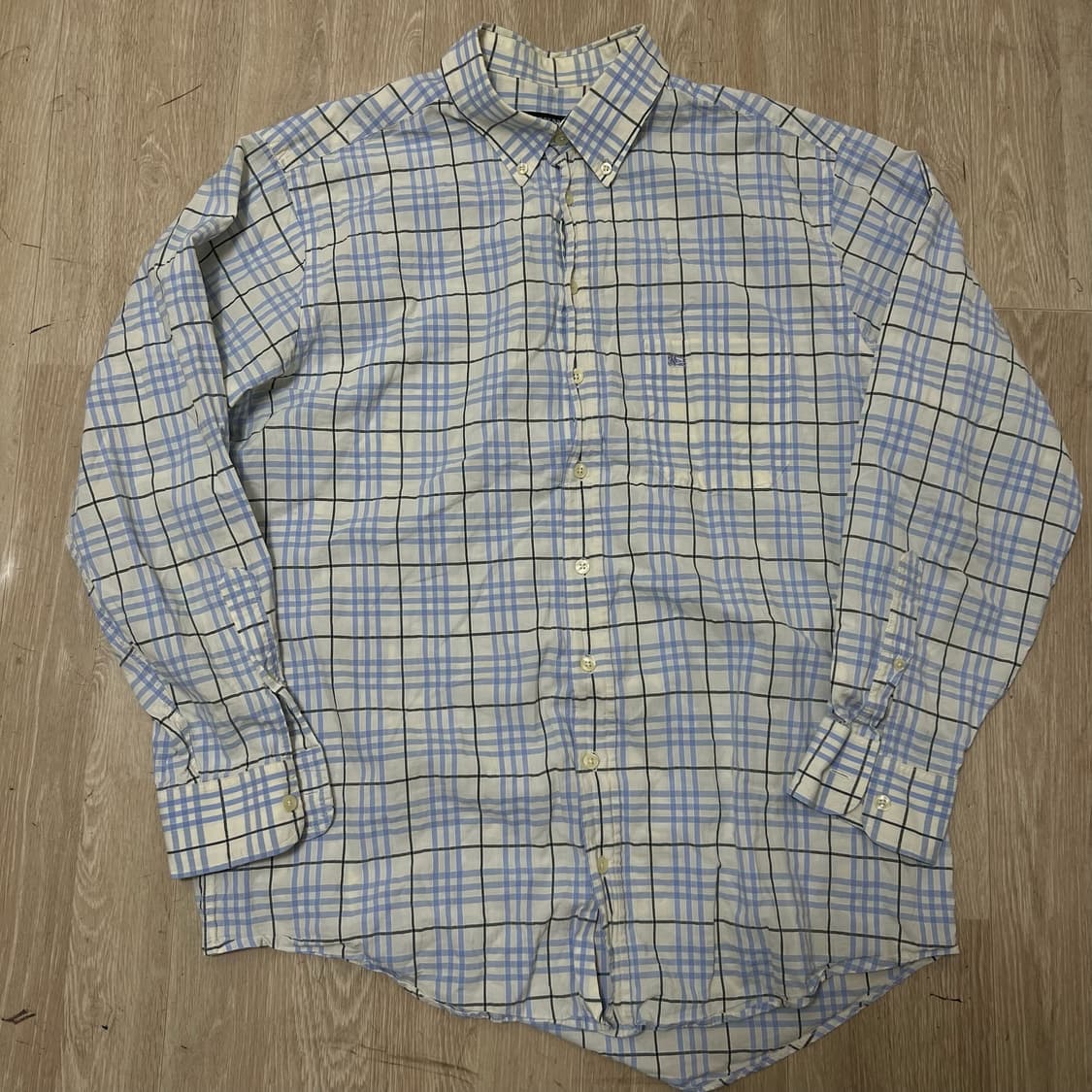 버버리 런던 기마로고 체크셔츠 L/100  상품이미지1