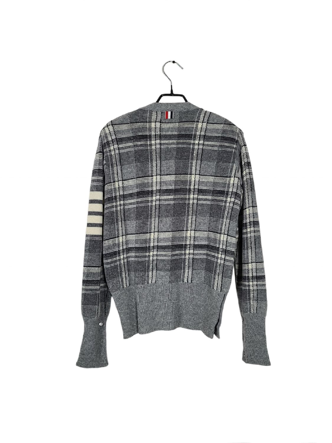 톰브라운 4바 타탄체크 울가디건 상품이미지2