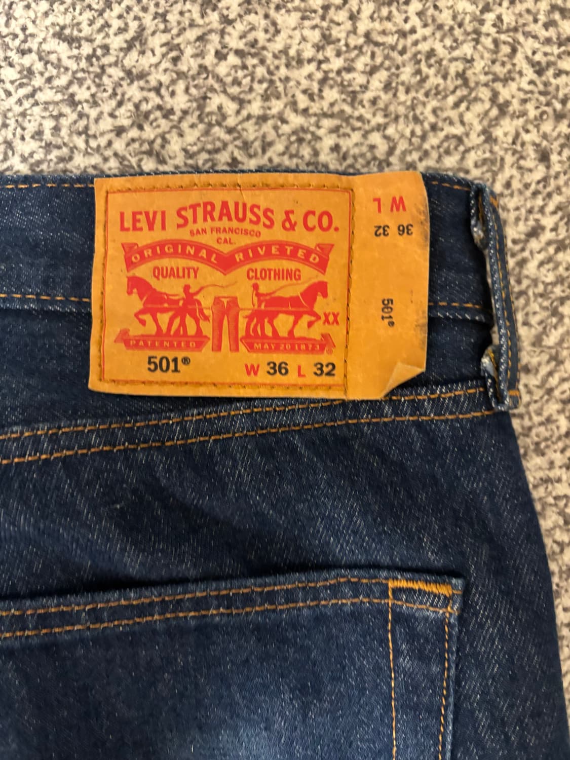 리바이스 501 36사이즈 인디고 상품이미지3