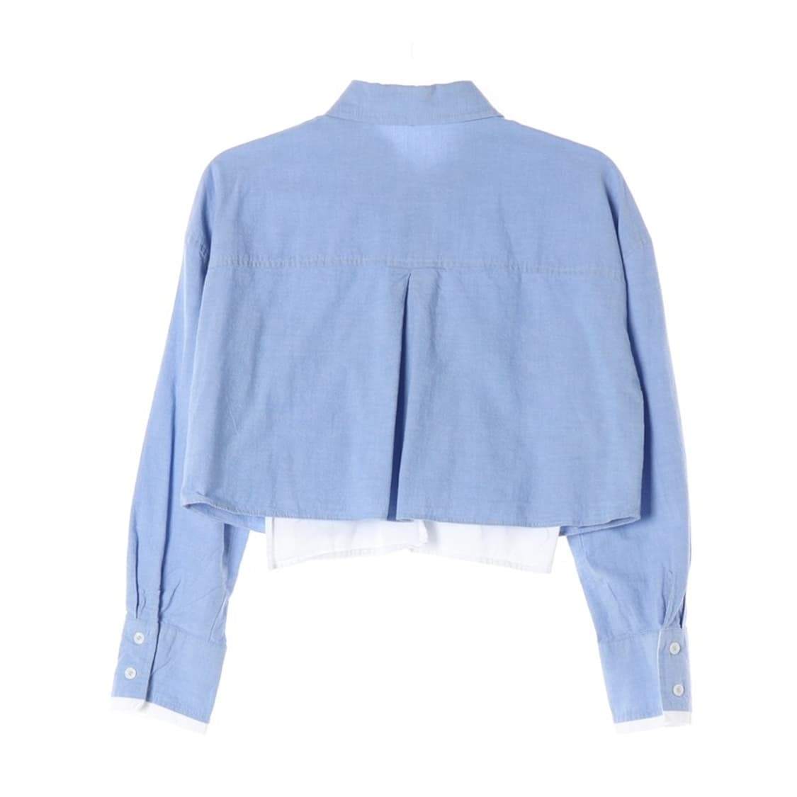 ZARA 레이어드 디테일 크롭 셔츠 XS 상품이미지2
