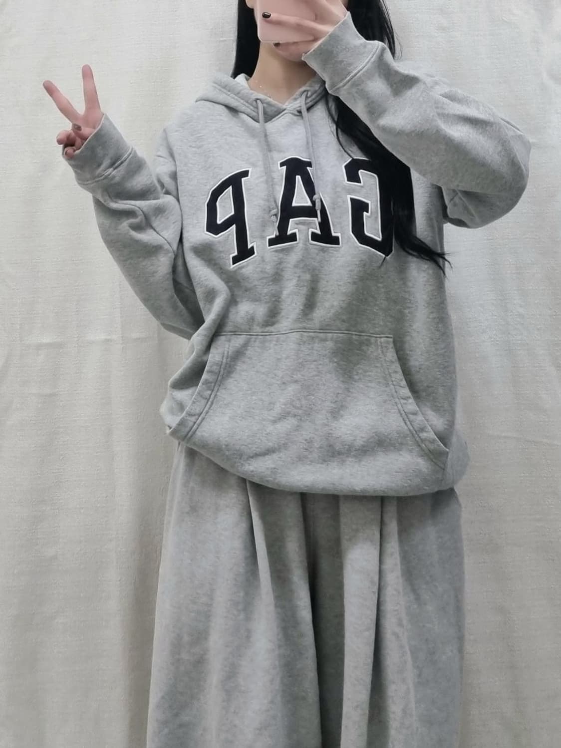 GAP 그레이 후드티 상품이미지2