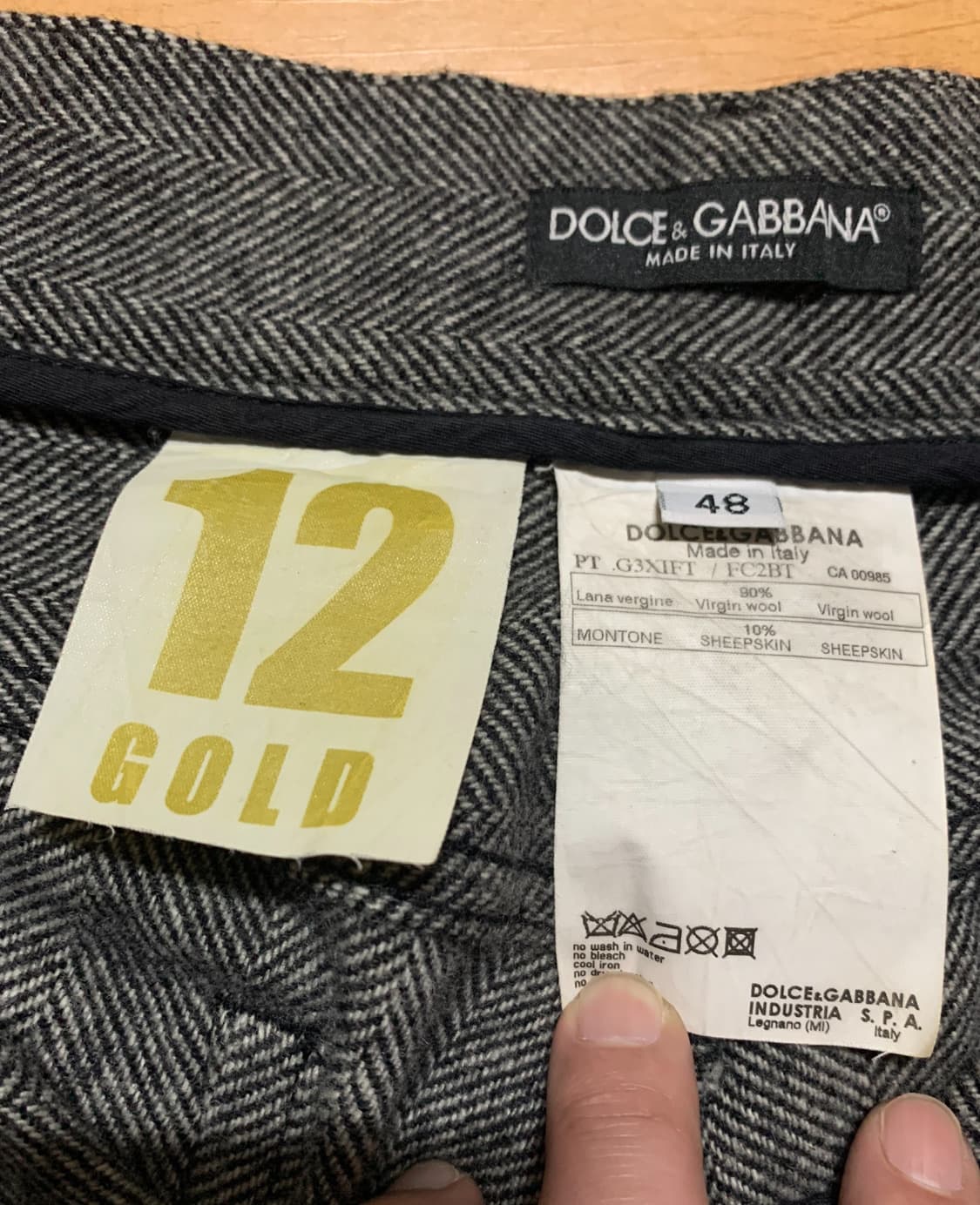 돌체앤가바나 12 골드라인 트라우저(버진 울/레더-디테일)48 사이즈 상품이미지6