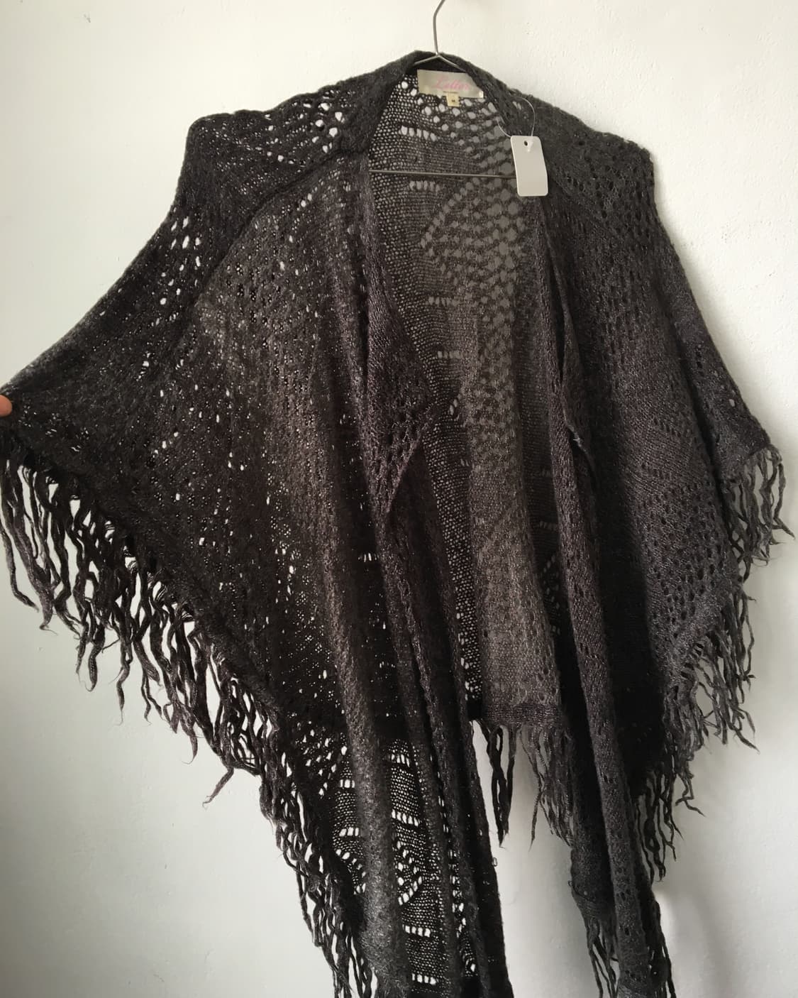 Fringe net cape 상품이미지4