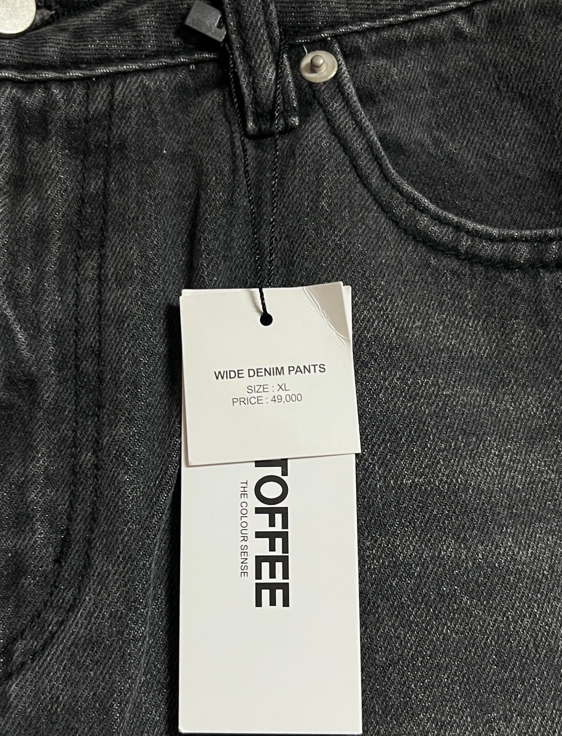 새상품 토피 흑청 와이드 데님 팬츠 청바지 XL (32) 상품이미지4
