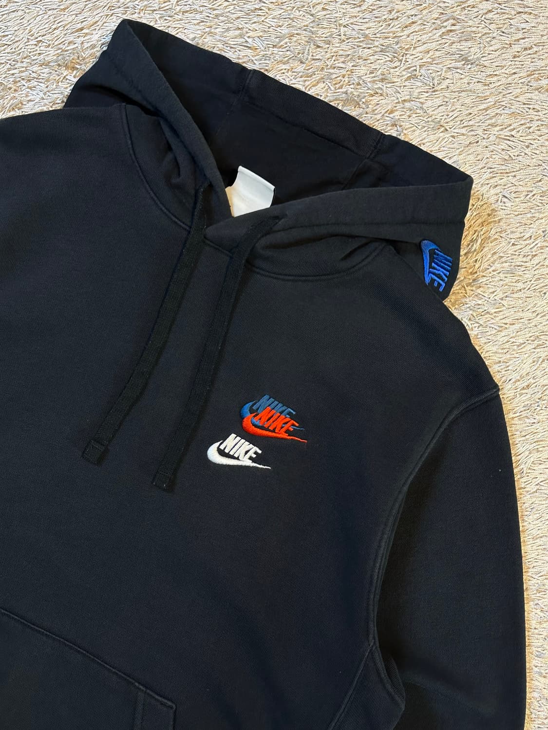 나이키 신형 NSW 멀티로고 에센셜 프렌치 테리 후드티 블랙 상품이미지2