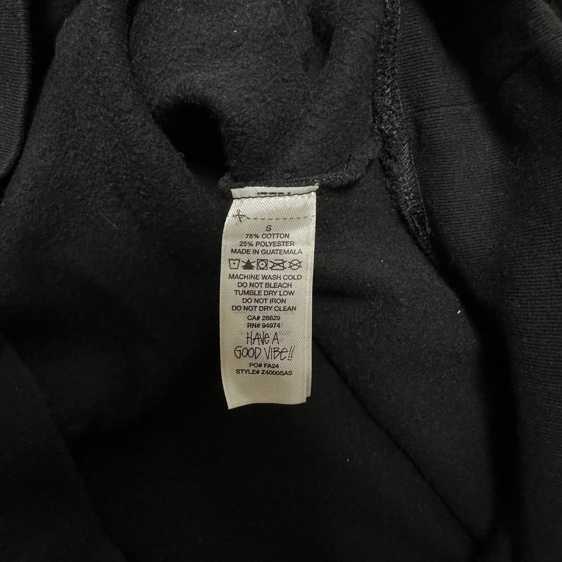 [A급/해외정품] 스투시 블랙 베이직 후드티 상품이미지4