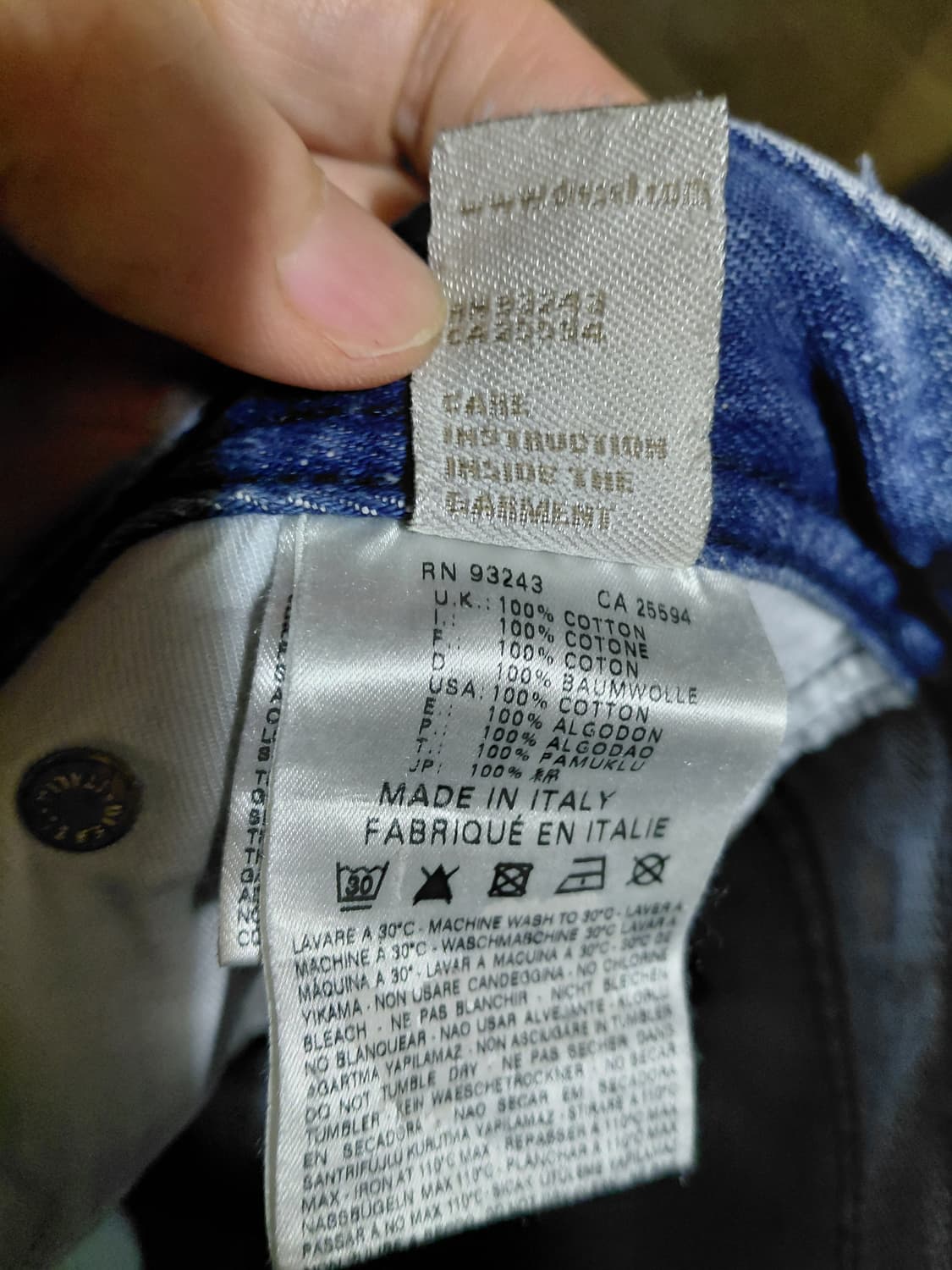 [디젤]바이커 스트레이트핏 데님 청바지 31사이즈  상품이미지7