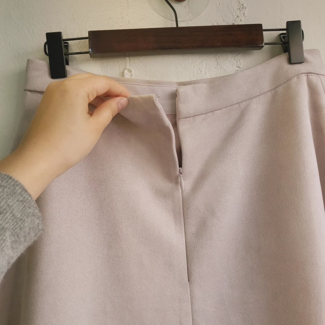 Rope picnic 스웨이드 핑크 스커트 상품이미지6