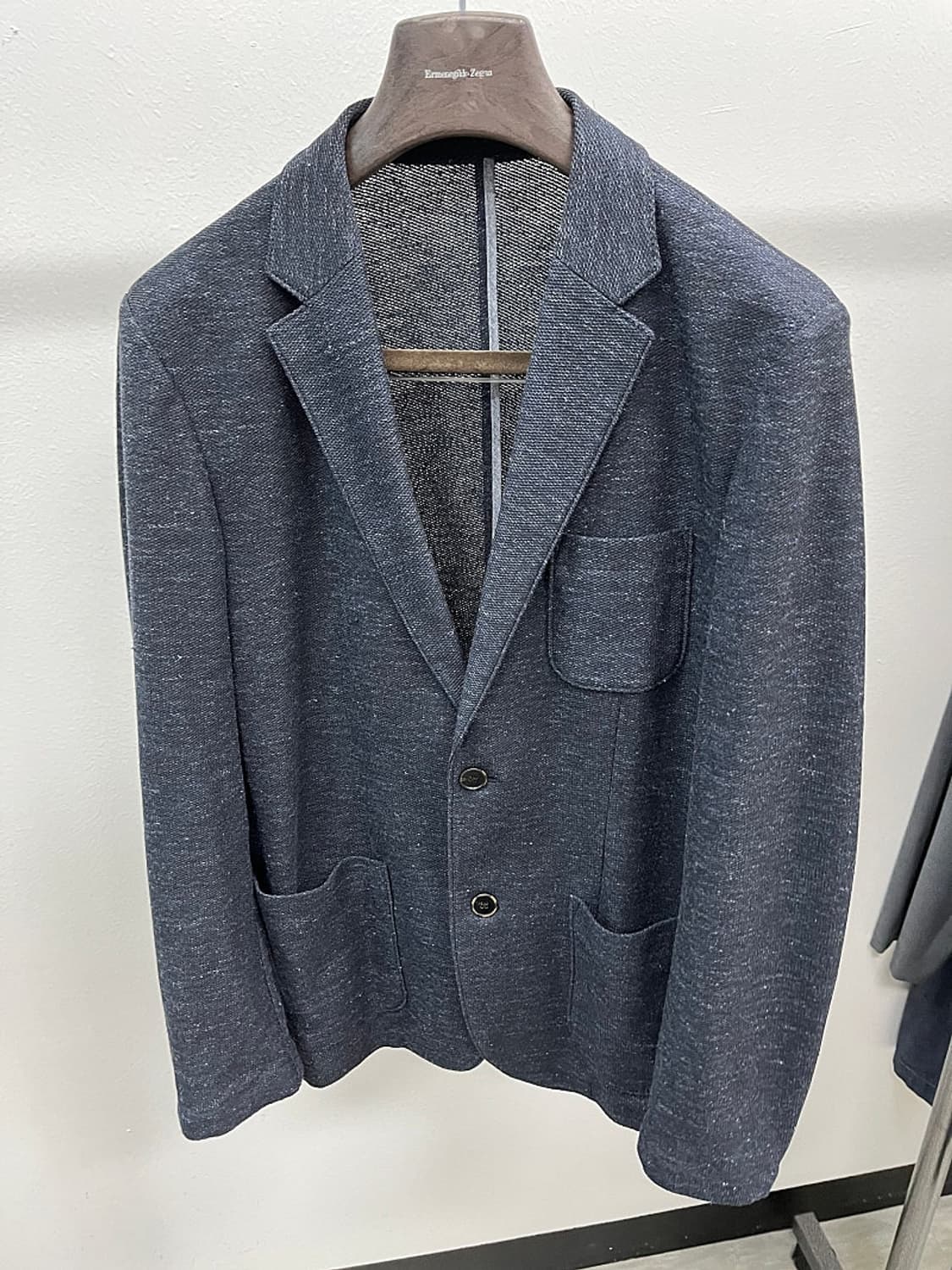 100) 시리즈 네이비 린넨스판자켓  상품이미지2