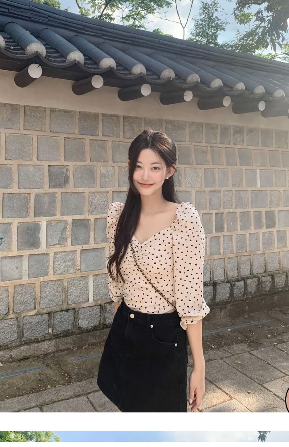 (새상품)제니오 zaenio 도트 블라우스 아이보리 상품이미지1