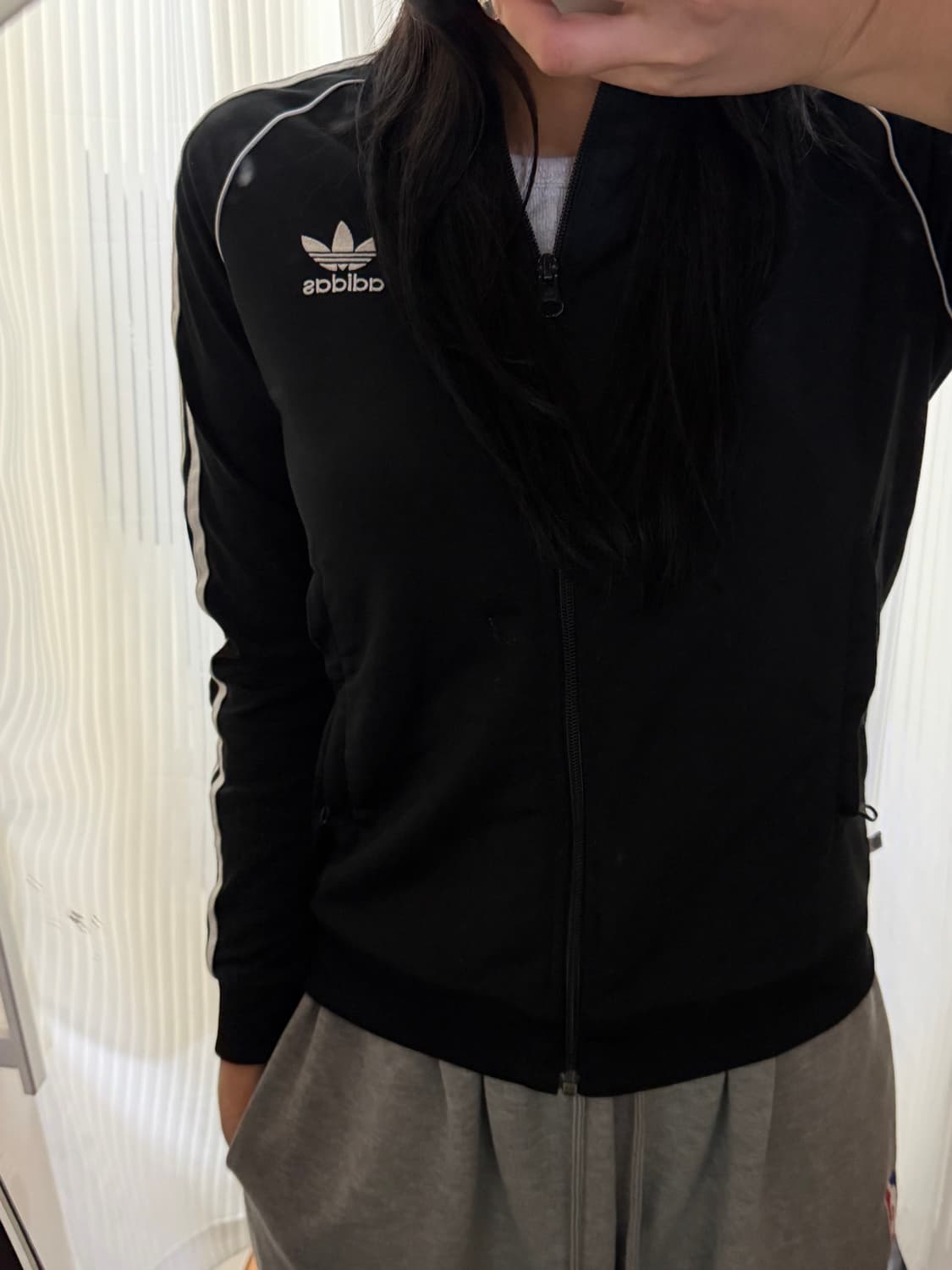 아디다스 블랙 져지 집업 m 상품이미지1