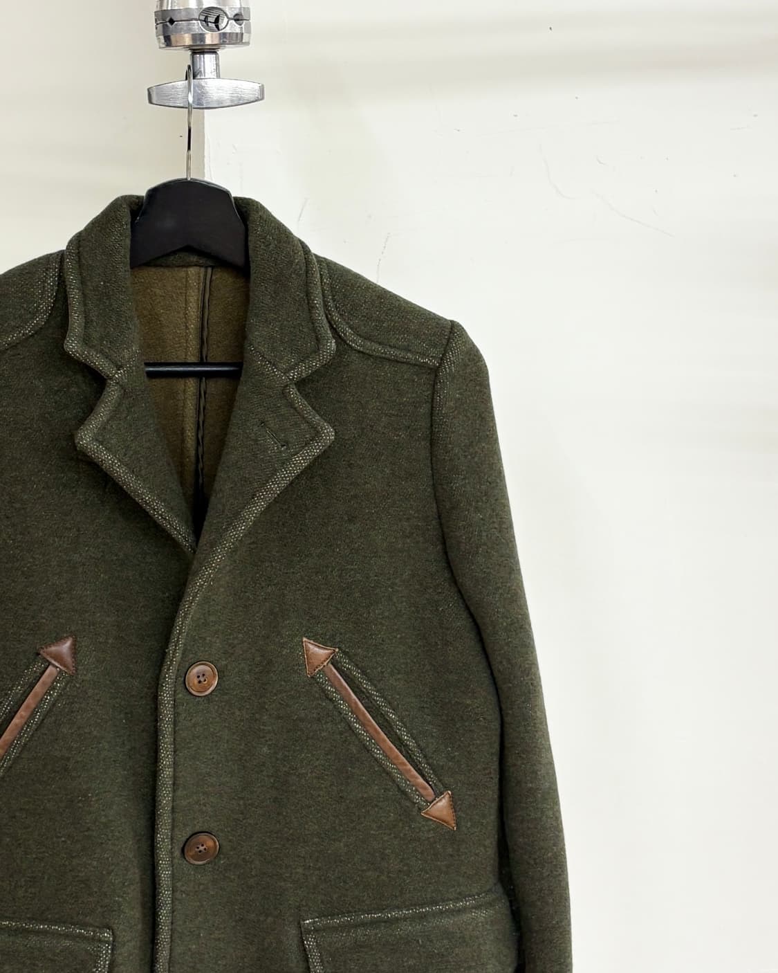 랄프로렌 카키 울 나일론 싱글 코트 상품이미지4