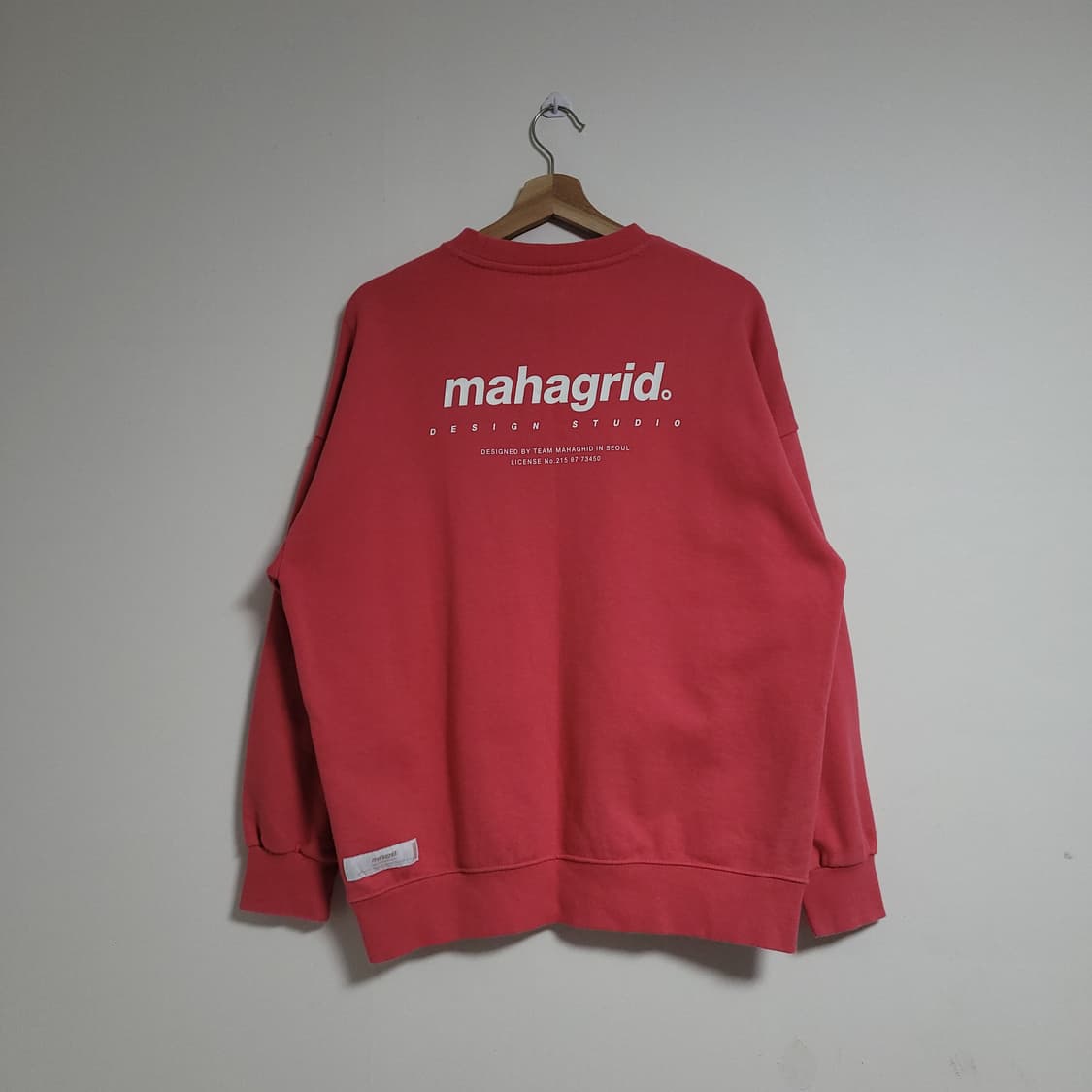 (S) mahagrid 마하그리드 핑크 맨투맨 티셔츠 상품이미지4