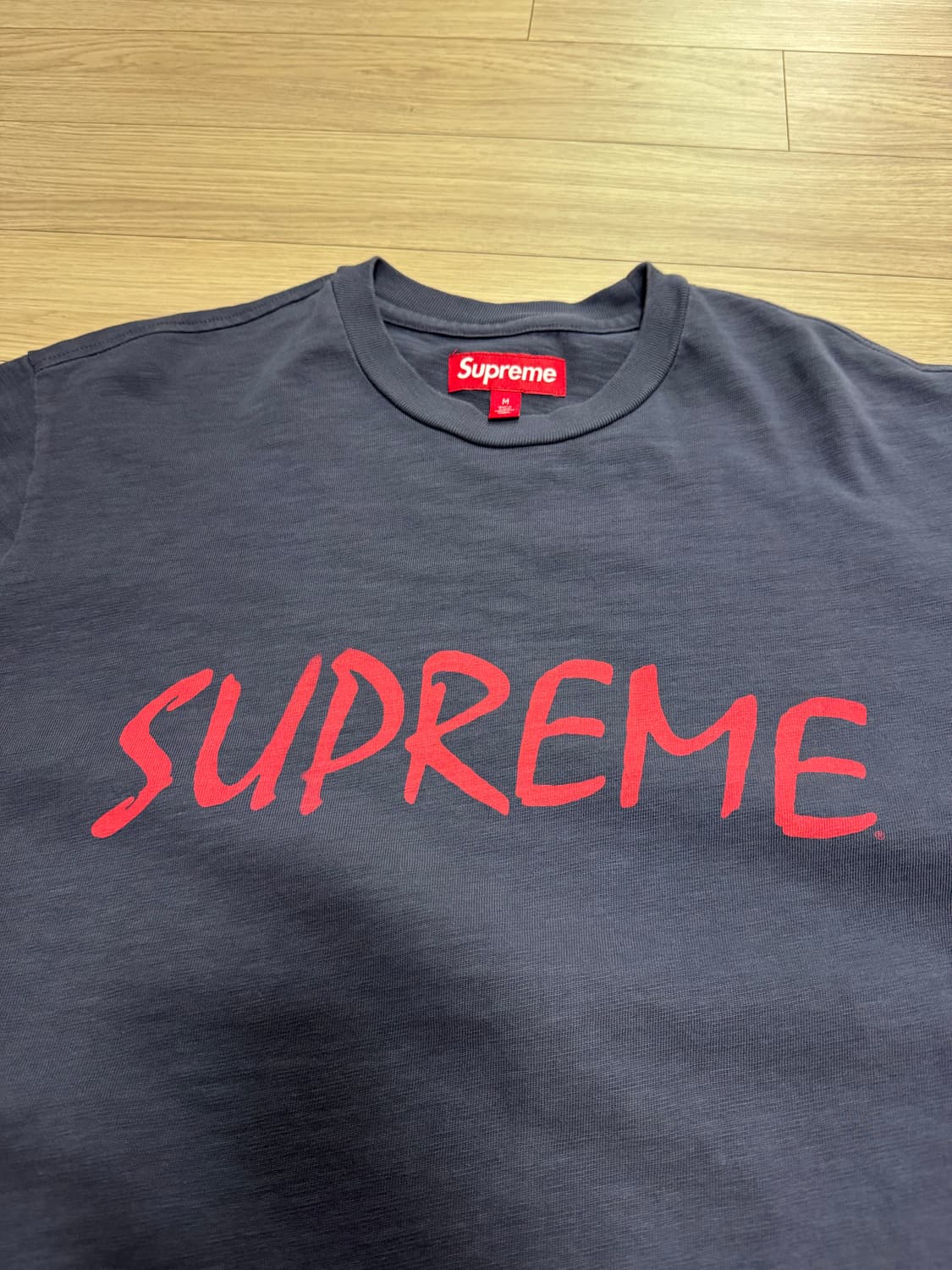 슈프림 FTP 숏슬리브 탑 네이비 M 반팔티 상품이미지5