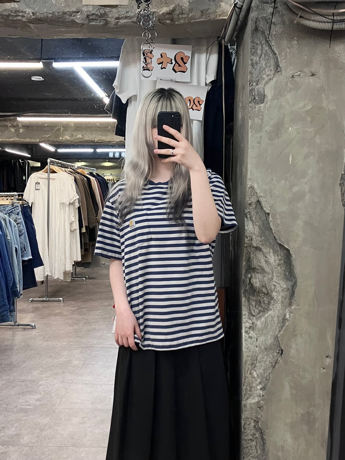 칼하트 스트라이프 포켓 반팔 티셔츠 XL  #csz3869 상품이미지2